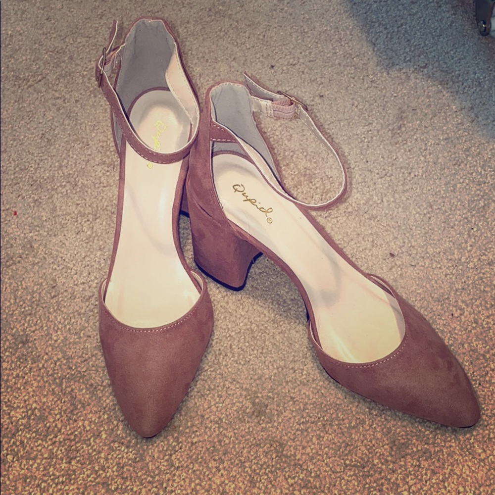 Qupid blush tone heels
